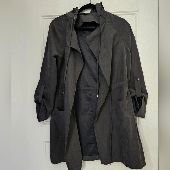 Staccato Jackets & Blazers - Staccato Charcoal Gray Women's Lightweight Jacket sz medium